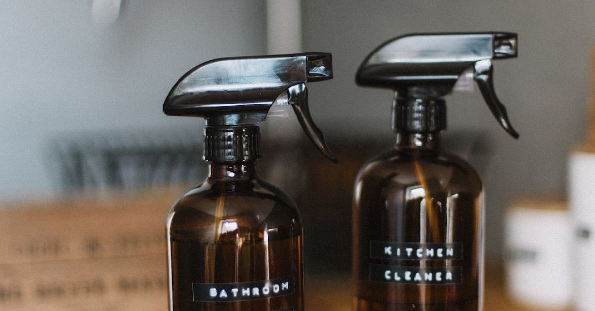 DIY Coconut Oil Shaving Cream Jar on Bathroom Counter.